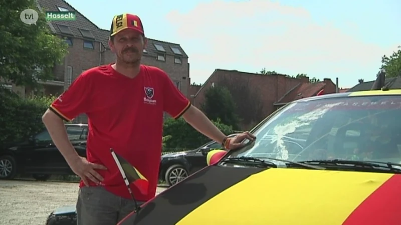 Grootste WK-fan versiert zijn auto met de driekleur