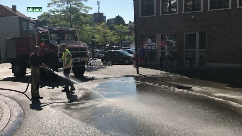Zeven fietsers vallen door oliespoor in Bilzen