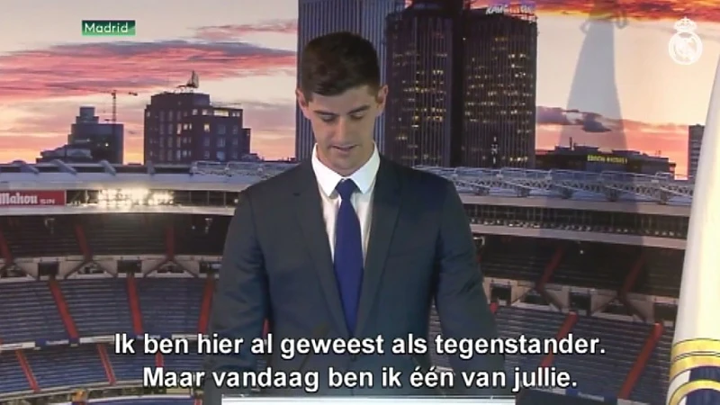 Courtois voorgesteld bij Real Madrid: "Een droom die uitkomt"