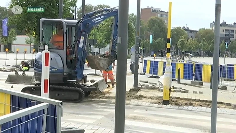 Kleine Ring Hasselt afgesloten voor herinrichting Dusartplein