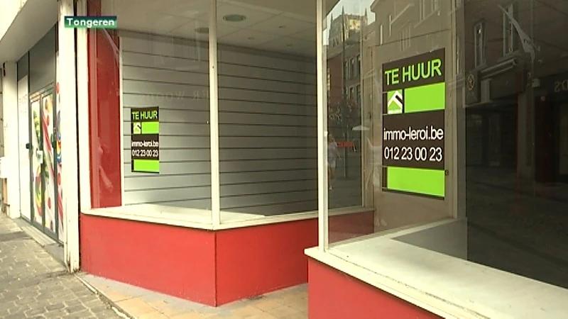 Huurprijzen winkelpanden in steden keldert, ook in Tongeren