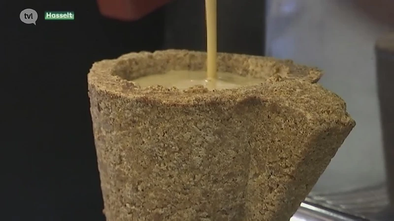 Primeur voor Hasselt: eetbare koffiebekers