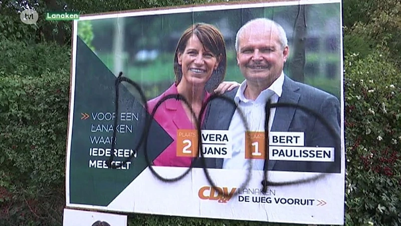 Onbekenden kladden doodsbedreiging op verkiezingsborden van CD&V in Lanaken