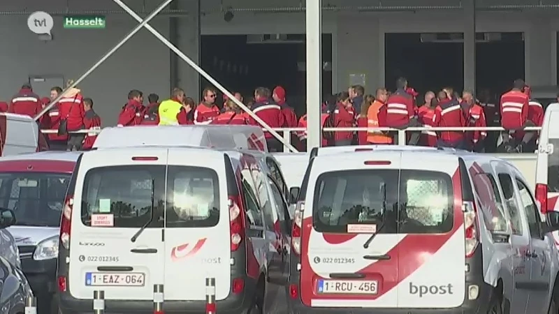 Staking bij bpost in Hasselt