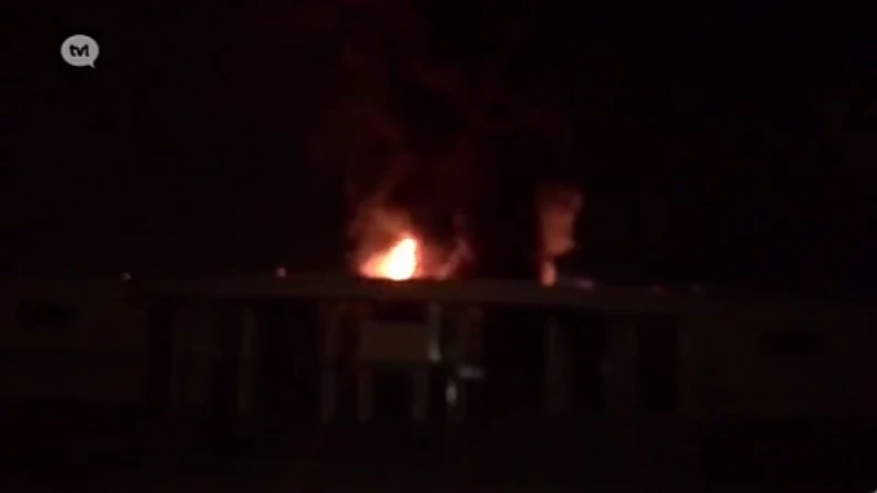 Zware brand op bedrijventerrein in Hasselt