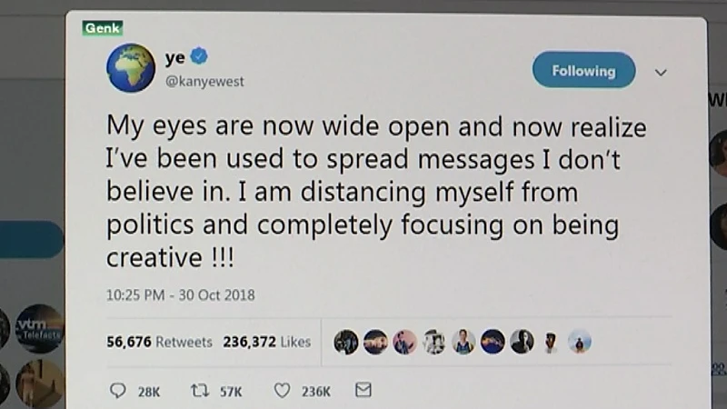 Extra live uitzending op CNN over Genkse tweet van Kanye West