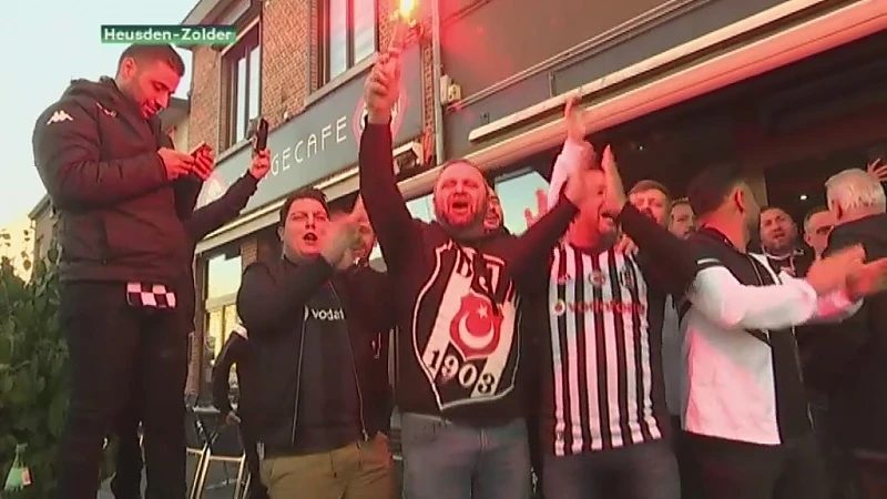 Limburgse Turken supporteren voor Besiktas