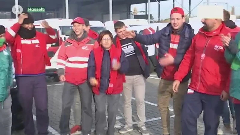 Verdeelcentrum bpost in Hasselt staakt; postbodes rijden niet uit