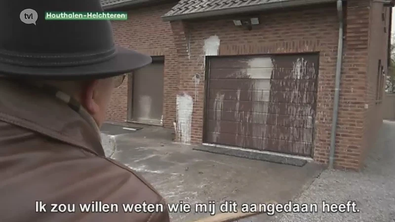Huis met verf beklad in Houthalen-Helchteren