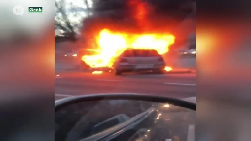 Bestuurder in Genk ontsnapt aan vuurzee dankzij passerende brandweerman