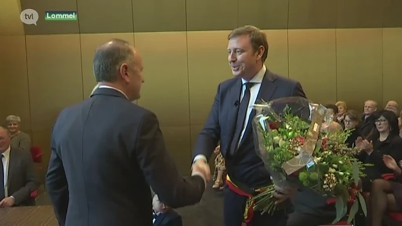 De eerste werkdag van Bob Nijs, de nieuwe burgemeester van Lommel