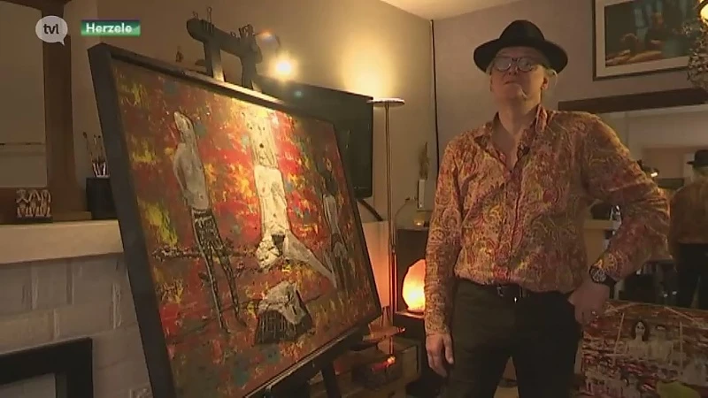Vroegere keyboardspeler van De Brassers is nu kunstschilder