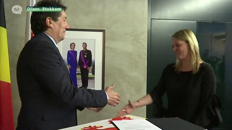 Sofie Vandeweerd legt eed af als burgemeester van Dilsen-Stokkem