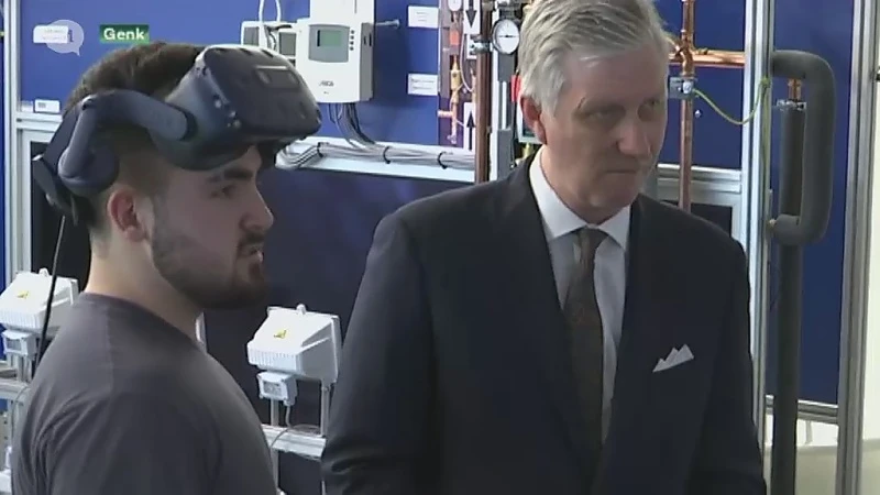 De koning bezoekt T2 Campus in Genk