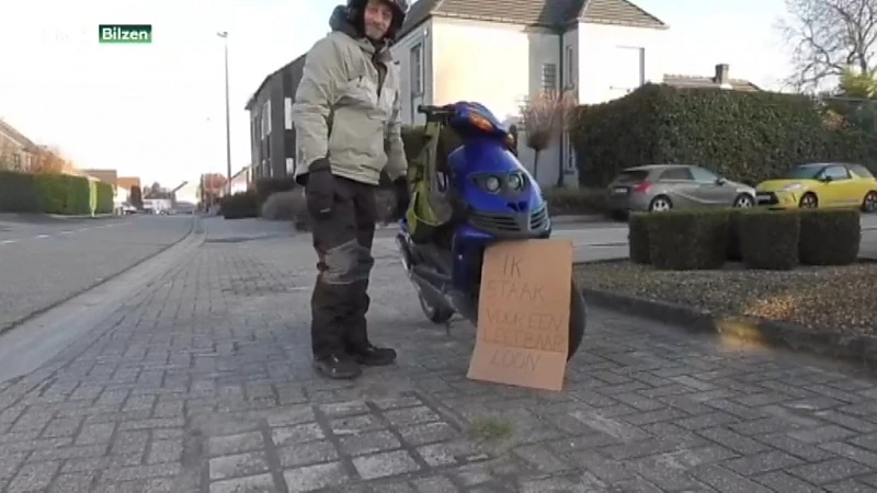 Bilzenaar staakt in zijn eentje