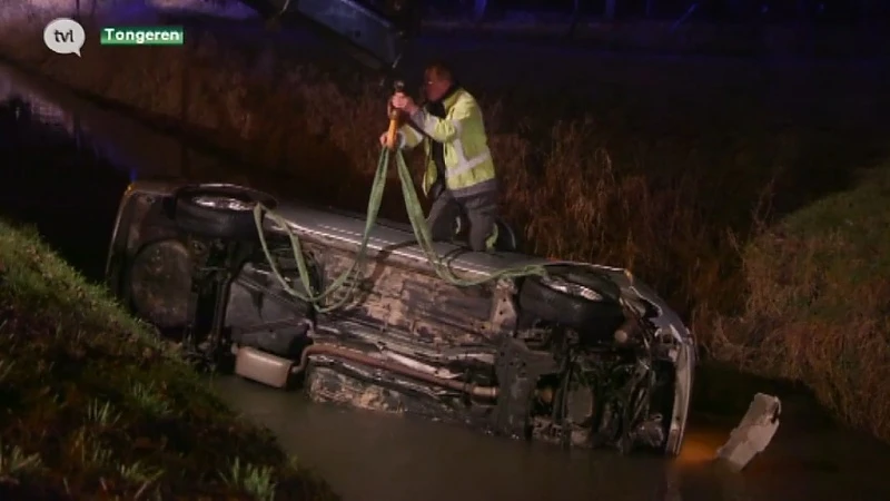Auto belandt in Jeker in Tongeren