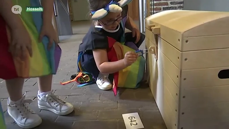 Kinderen leren over geschiedenis abdijsite Herkenrode via eenhoornzoektocht