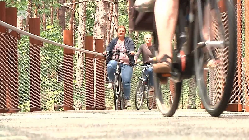 Fietsen door de bomen meteen een publiekstrekker