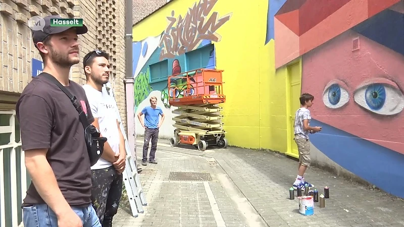 3D-muurschildering siert het oud-gerechtshof van Hasselt