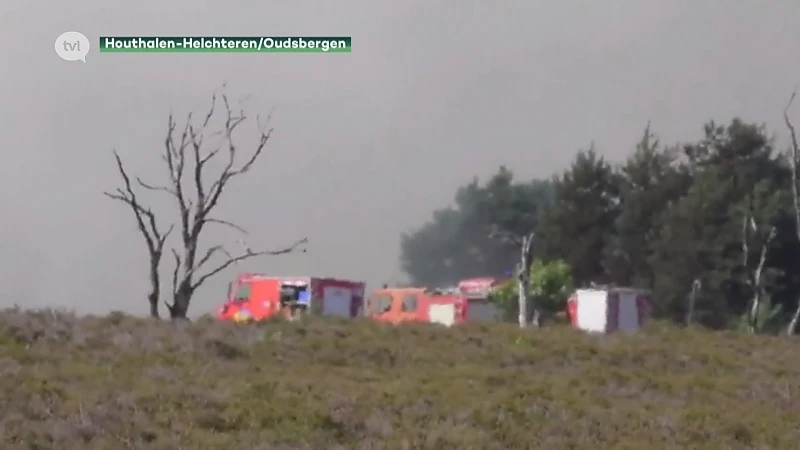 Brand op schietterrein in Helchteren