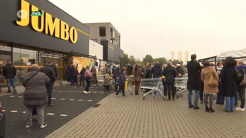 Overrompeling bij opening Jumbo in Pelt