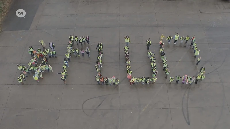 Truiense leerlingen stunten met kleurrijke dronefoto voor fluodag