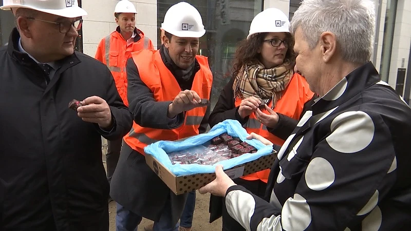 Burgemeester bezoekt stadswerven in Hasselt