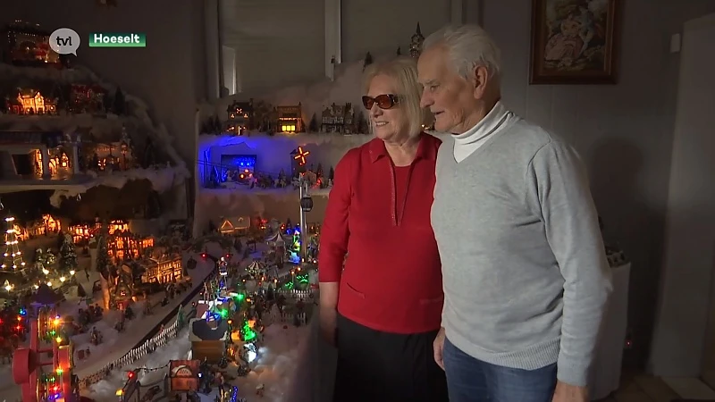 Kerstdorp vult hele woonkamer in Hoeselt