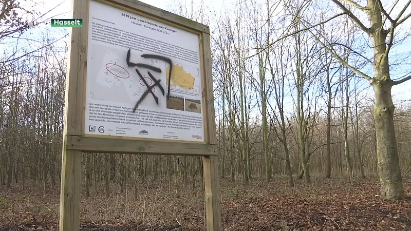 Vandalisme in geboortebos in Kuringen
