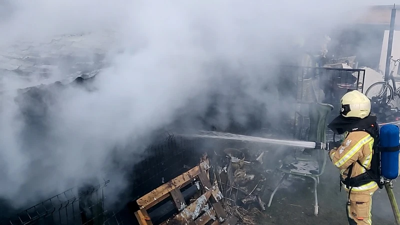 Spectaculaire woningbrand in Bree