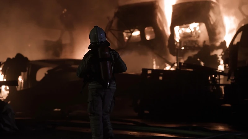 Brand autokerkhof Kiewit