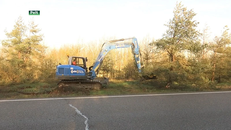 Kapwerken langs Noord-Zuid in Pelt begonnen