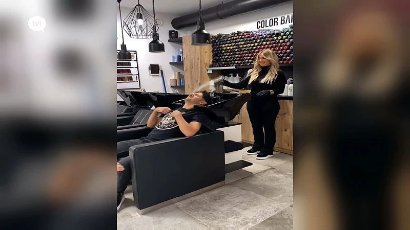 Zo ziet het eruit als een kapper zijn werk doet op 1,5 meter afstand
