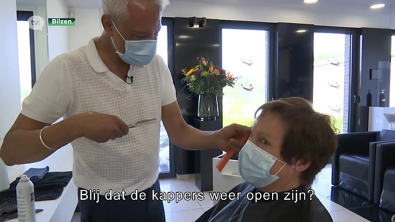 Iedereen wil van 'coupe corona af': kappers hebben het druk op hun eerste dag