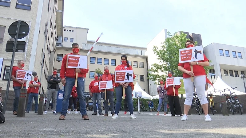 Personeel van zwaar getroffen Jessa-ziekenhuis in Hasselt voert actie voor meer begrip van de directie