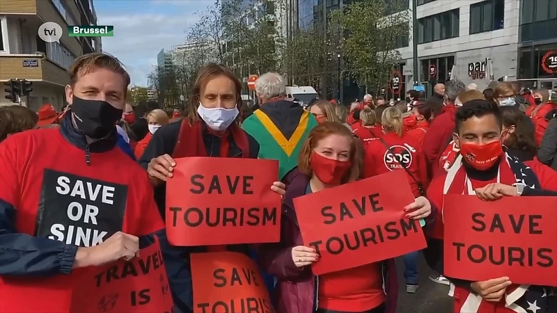 Reissector voert actie in Brussel