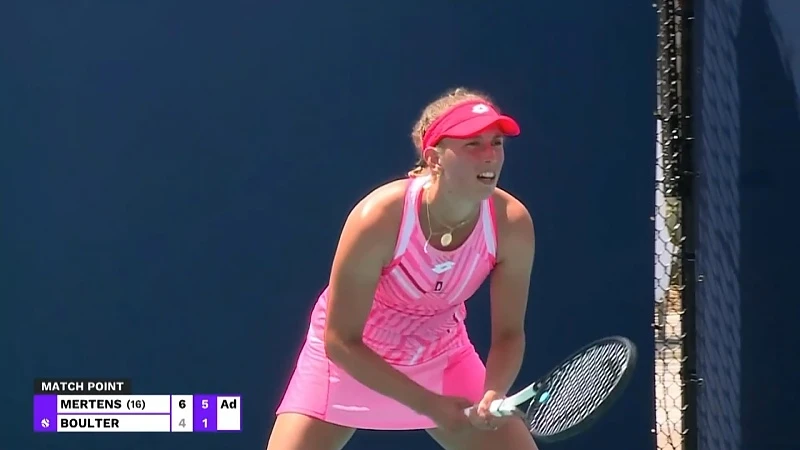 Mertens vlot voorbij Boulter in Miami