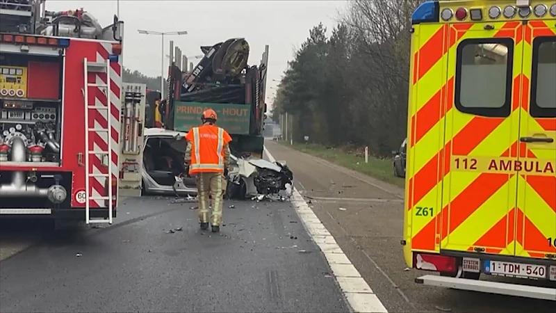 E314 afgesloten na zwaar ongeval in Genk