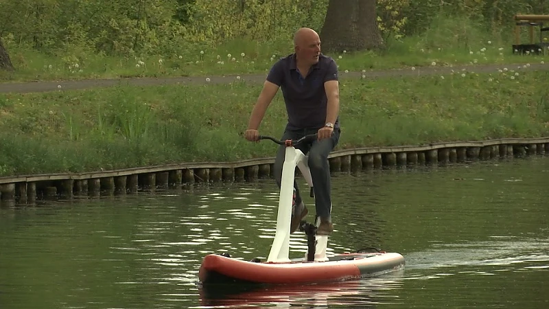 Racefietsen op het water