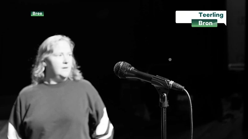 Actrice Joke Emmers en woordkunstenaar Jee Kast maken theatervoorstelling