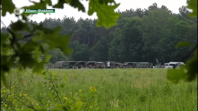Hele avond is verder gezocht naar Jurgen Conings in Heuvelsven in Dilsen-Stokkem