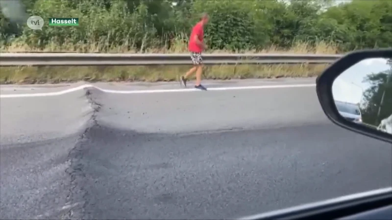 Wegdek E313 in Hasselt komt omhoog door hitte