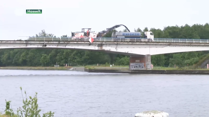 Werken aan kanaalbrug Hasselt splitsen Kuringen in twee tot maart volgend jaar