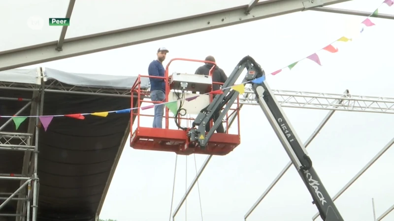 WATEROVERLAST: opbouw Park Theater Peer ligt niet stil