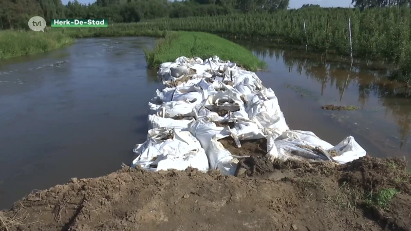 Gevaar voor overstromingen nog niet geweken in Herk-de-Stad