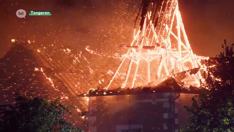 Grote brand verwoest hoeve kasteel Hamal in Tongeren