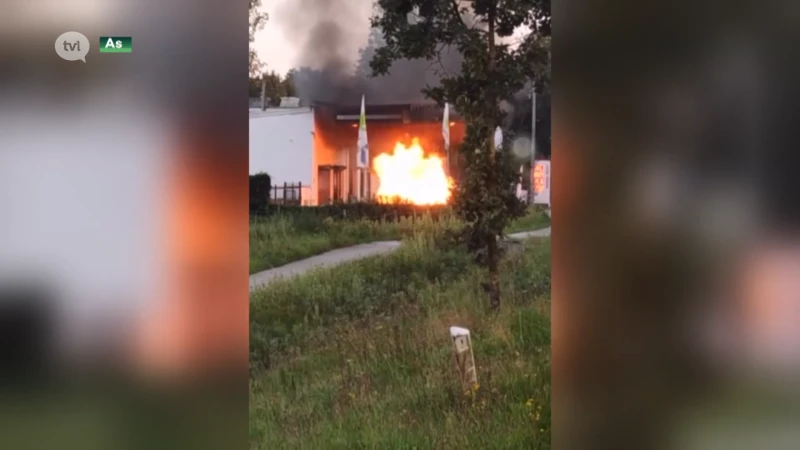 Steekvlam bij tankstation in As