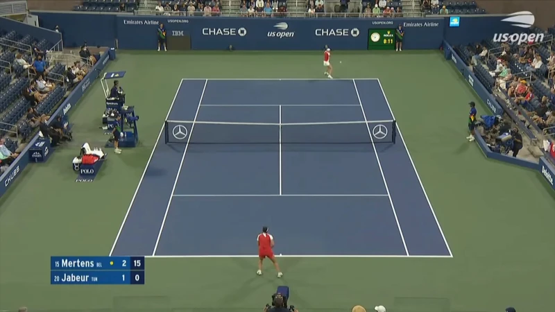 Elise Mertens op dreef op de US Open
