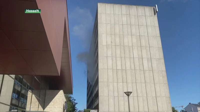 Brand in appartementsgebouw aan Torenplein in Hasselt