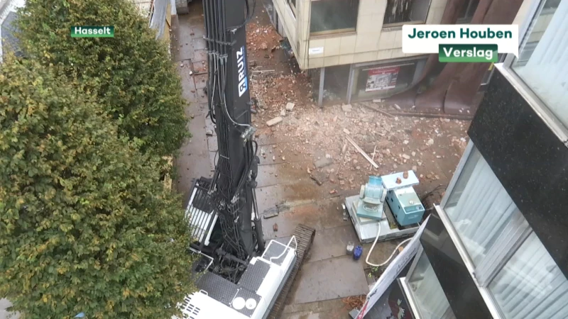 Afbraak in het centrum van Hasselt begonnen